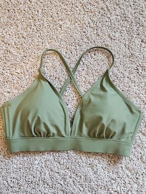 saltwater LUXE Olive Green Crossback Bikini Top